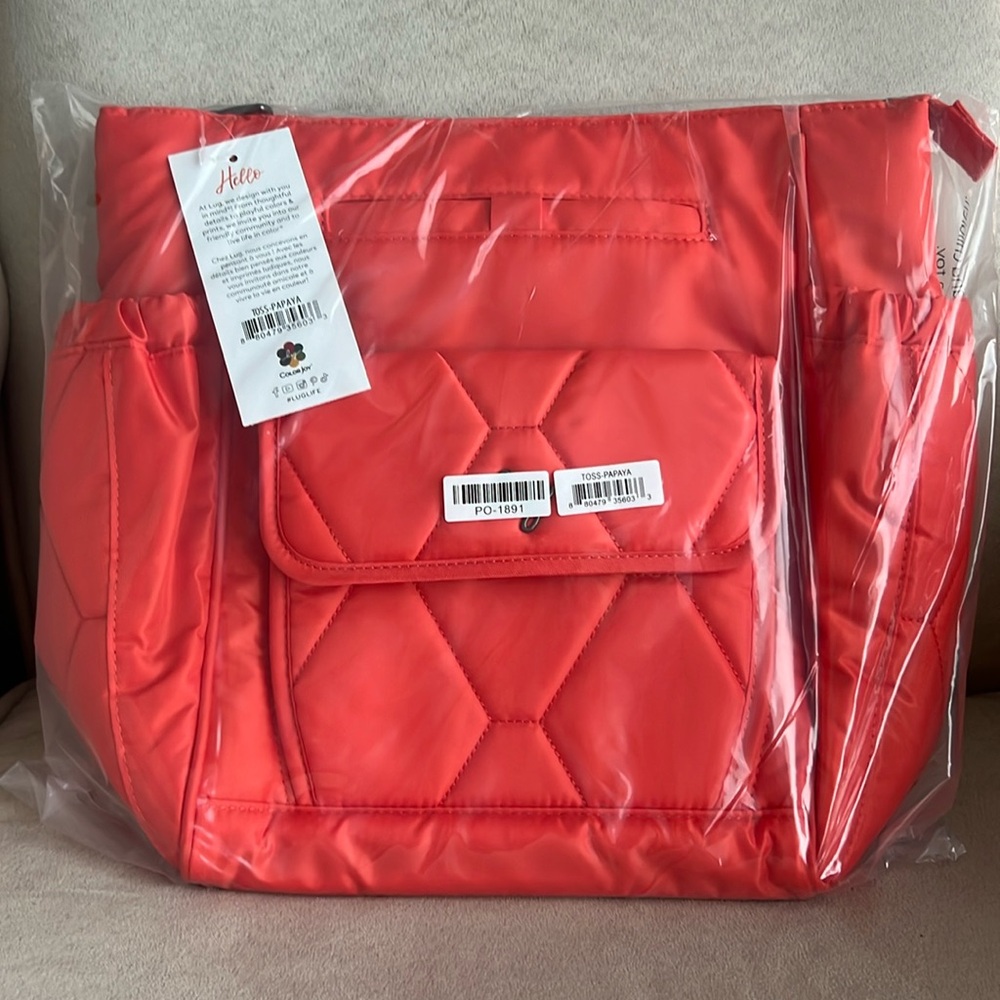 NWT Lug Toss Shoulder Bag in Papaya